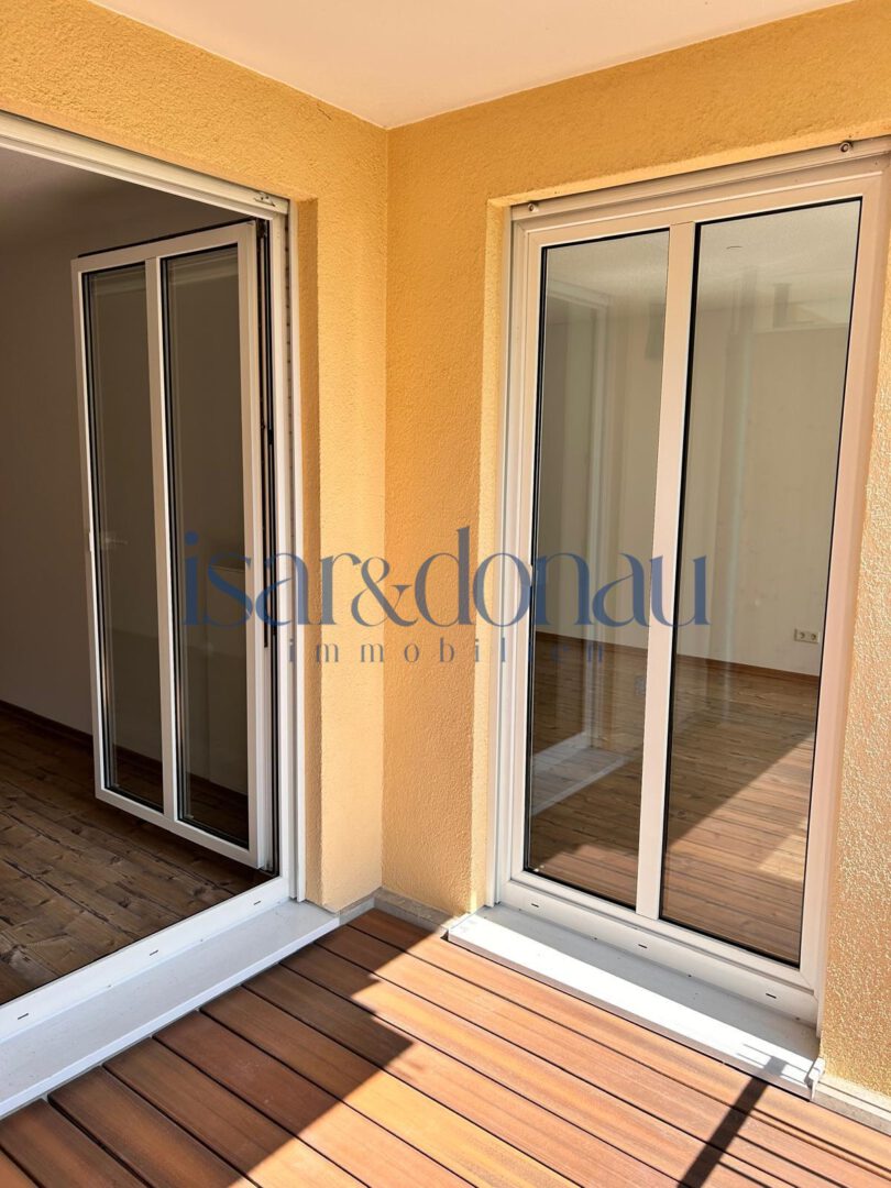 Balkon Blick Wohnzimmer, Büro